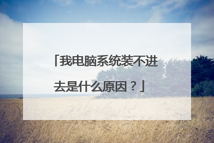 我电脑系统装不进去是什么原因?