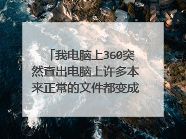 我电脑上360突然查出电脑上许多本来正常的文件都变成了病毒 怎么办