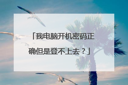 我电脑开机密码正确但是登不上去?