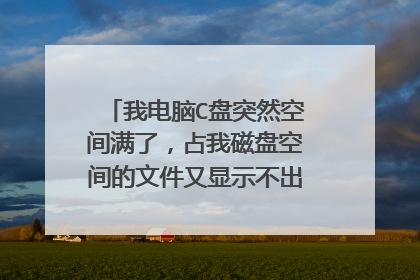 我电脑C盘突然空间满了,占我磁盘空间的文件又显示不出来,怎么清理
