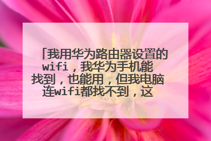 我用华为路由器设置的wifi，我华为手机能找到，也能用，但我电脑连wifi都找不到，这是什么原因？