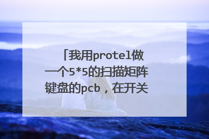 我用protel做一个5*5的扫描矩阵键盘的pcb,在开关的选择上我用的是四个脚的按键开关,