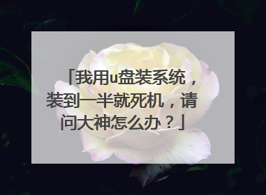我用u盘装系统,装到一半就死机,请问大神怎么办?