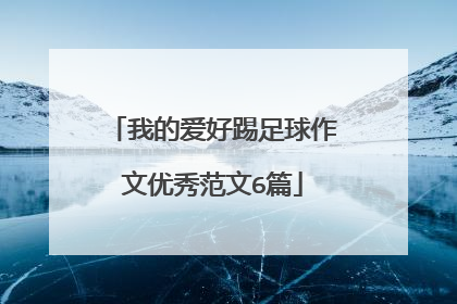我的爱好踢足球作文优秀范文6篇