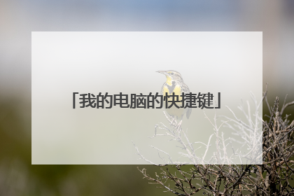我的电脑的快捷键