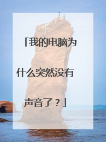我的电脑为什么突然没有声音了?