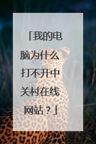 我的电脑为什么打不开中关村在线网站？