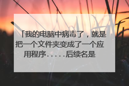 我的电脑中病毒了，就是把一个文件夹变成了一个应用程序.....后续名是exe的.......