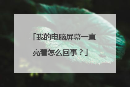 我的电脑屏幕一直亮着怎么回事?