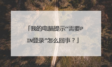 我的电脑提示“需要PIN登录”怎么回事?