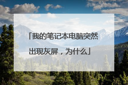 我的笔记本电脑突然出现灰屏,为什么
