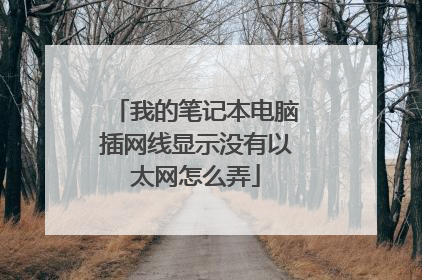 我的笔记本电脑插网线显示没有以太网怎么弄