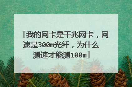 我的网卡是千兆网卡，网速是300m光纤，为什么测速才能测100m