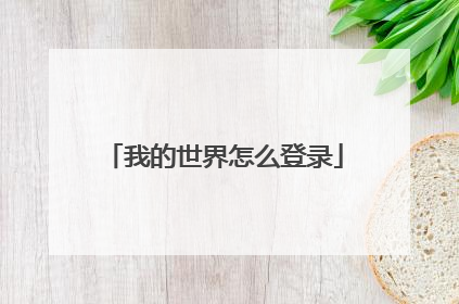 我的世界怎么登录
