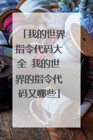 我的世界指令代码大全 我的世界的指令代码又哪些