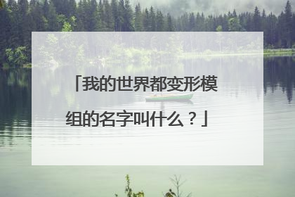 我的世界都变形模组的名字叫什么？