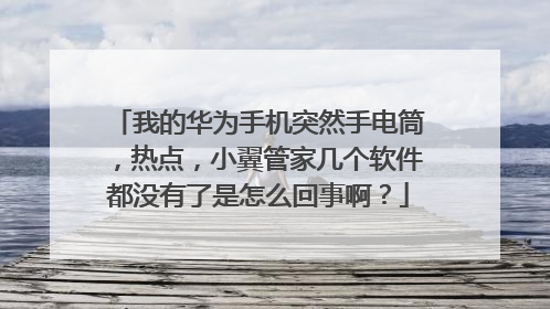 我的华为手机突然手电筒，热点，小翼管家几个软件都没有了是怎么回事啊？