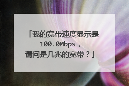 我的宽带速度显示是100.0Mbps,请问是几兆的宽带?