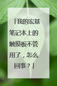 我的宏基笔记本上的触摸板不管用了，怎么回事？