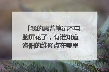 我的惠普笔记本电脑屏花了,有谁知道洛阳的维修点在哪里,电话是多少?换屏大概多少钱?