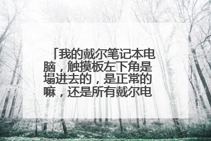 我的戴尔笔记本电脑,触摸板左下角是塌进去的,是正常的嘛,还是所有戴尔电脑都是这样。