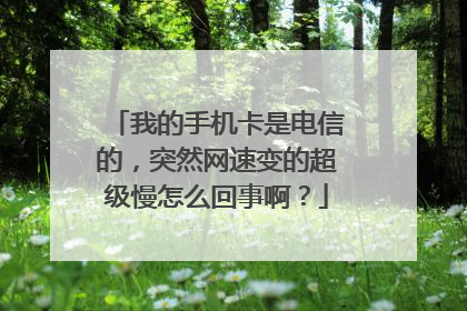 我的手机卡是电信的,突然网速变的超级慢怎么回事啊?