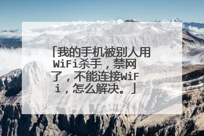 我的手机被别人用WiFi杀手,禁网了,不能连接WiFi,怎么解决。