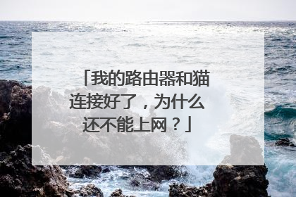 我的路由器和猫连接好了,为什么还不能上网?