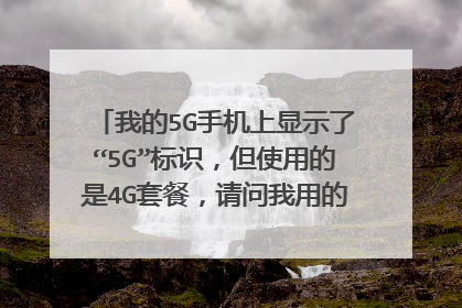 我的5G手机上显示了“5G”标识，但使用的是4G套餐，请问我用的是5G网络么？