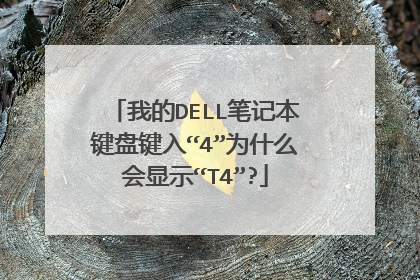 我的DELL笔记本键盘键入“4”为什么会显示“T4”?