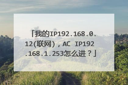 我的IP192.168.0.12(联网),AC IP192.168.1.253怎么进?