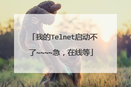 我的Telnet启动不了~~~~急,在线等