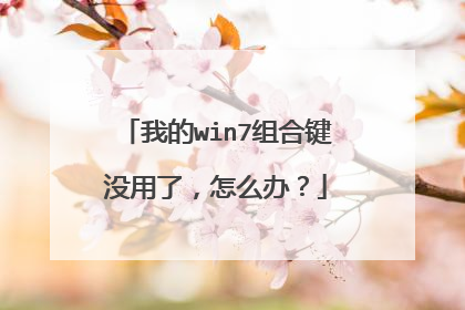 我的win7组合键没用了,怎么办?