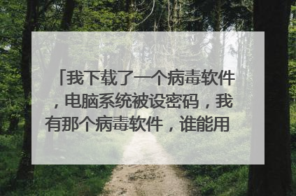 我下载了一个病毒软件,电脑系统被设密码,我有那个病毒软件,谁能用那个病毒软件破解出密码,没用的的少