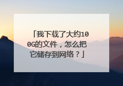 我下载了大约100G的文件,怎么把它储存到网络?