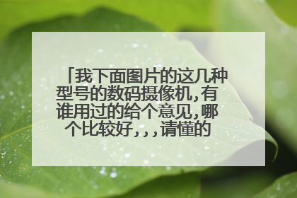 我下面图片的这几种型号的数码摄像机,有谁用过的给个意见,哪个比较好,,,请懂的回答,,谢谢