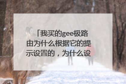 我买的gee极路由为什么根据它的提示设置的,为什么设置好了也上不了网