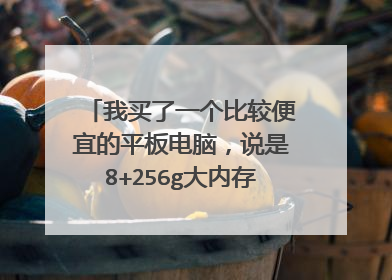 我买了一个比较便宜的平板电脑,说是8+256g大内存,我有点不相信?