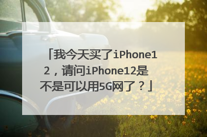 我今天买了iPhone12,请问iPhone12是不是可以用5G网了?