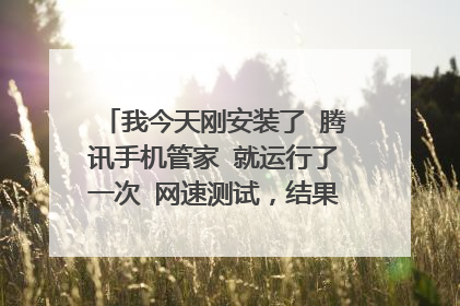 我今天刚安装了 腾讯手机管家 就运行了一次 网速测试,结果消耗掉60多兆流量?是否正常?