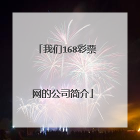 我们168彩票网的公司简介