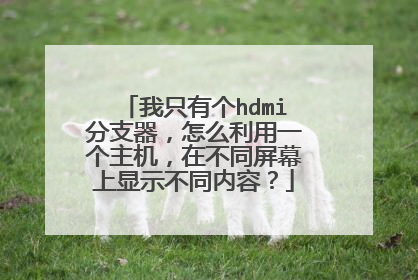 我只有个hdmi分支器,怎么利用一个主机,在不同屏幕上显示不同内容?