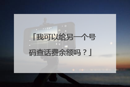 我可以给另一个号码查话费余额吗?