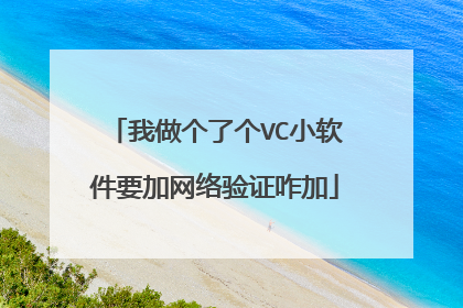 我做个了个VC小软件要加网络验证咋加
