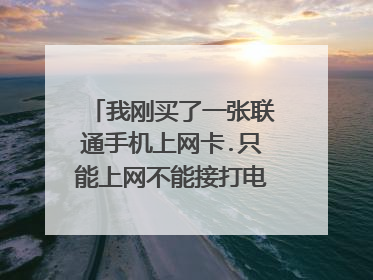 我刚买了一张联通手机上网卡.只能上网不能接打电话和信息.我怎么才能查到流量使用情况