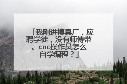 我刚进模具厂,应聘学徒,没有师傅带。cnc操作员怎么自学编程?