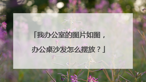 我办公室的图片如图， 办公桌沙发怎么摆放？