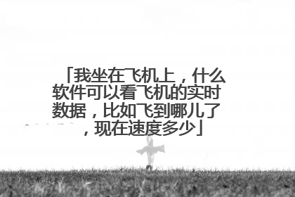 我坐在飞机上,什么软件可以看飞机的实时数据,比如飞到哪儿了,现在速度多少