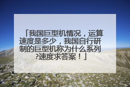 我国巨型机情况,运算速度是多少,我国自行研制的巨型机称为什么系列?速度求答案!
