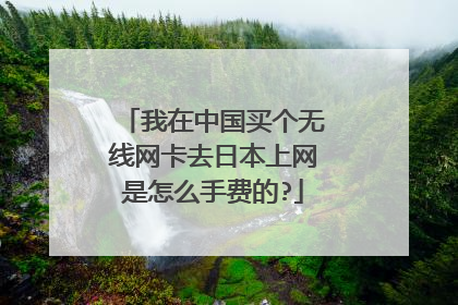 我在中国买个无线网卡去日本上网是怎么手费的?